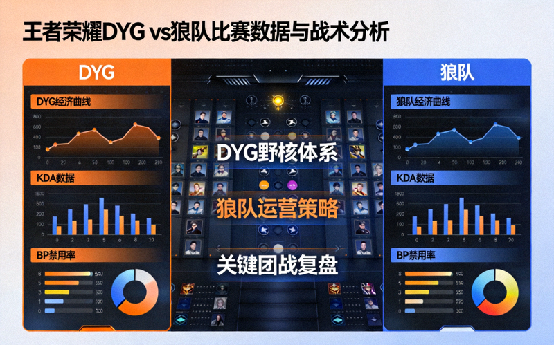 王者荣耀DYG对阵狼队比赛数据面板与战术分析